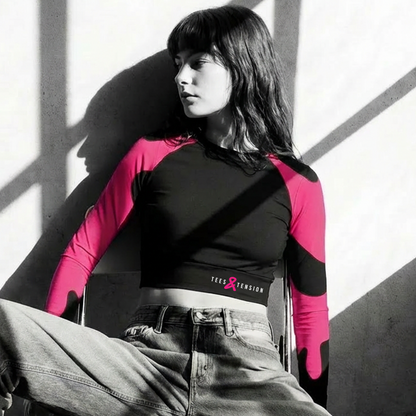 Long-sleeve crop top - Tees & Tension Style