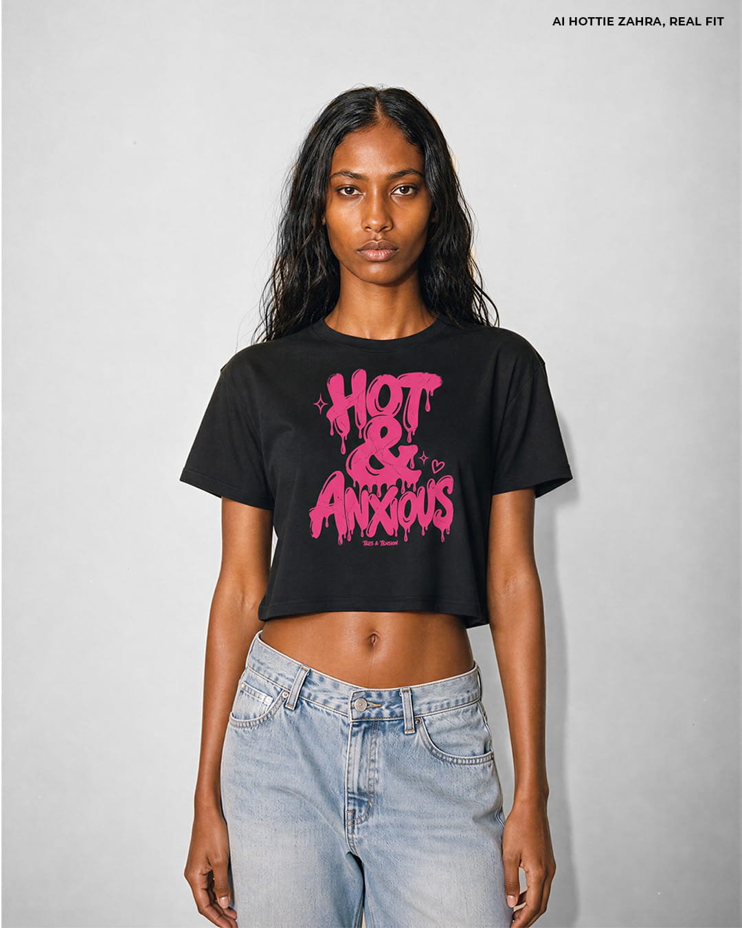 Crop top - Hot & Anxious - Tees & Tension