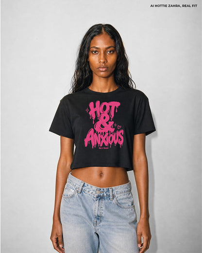Crop top - Hot & Anxious - Tees & Tension
