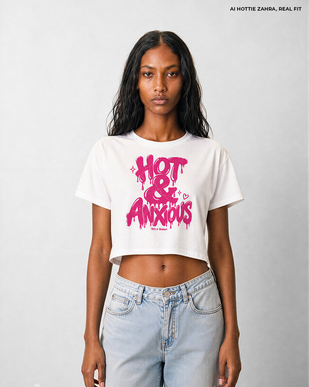 Crop top - Hot & Anxious - Tees & Tension