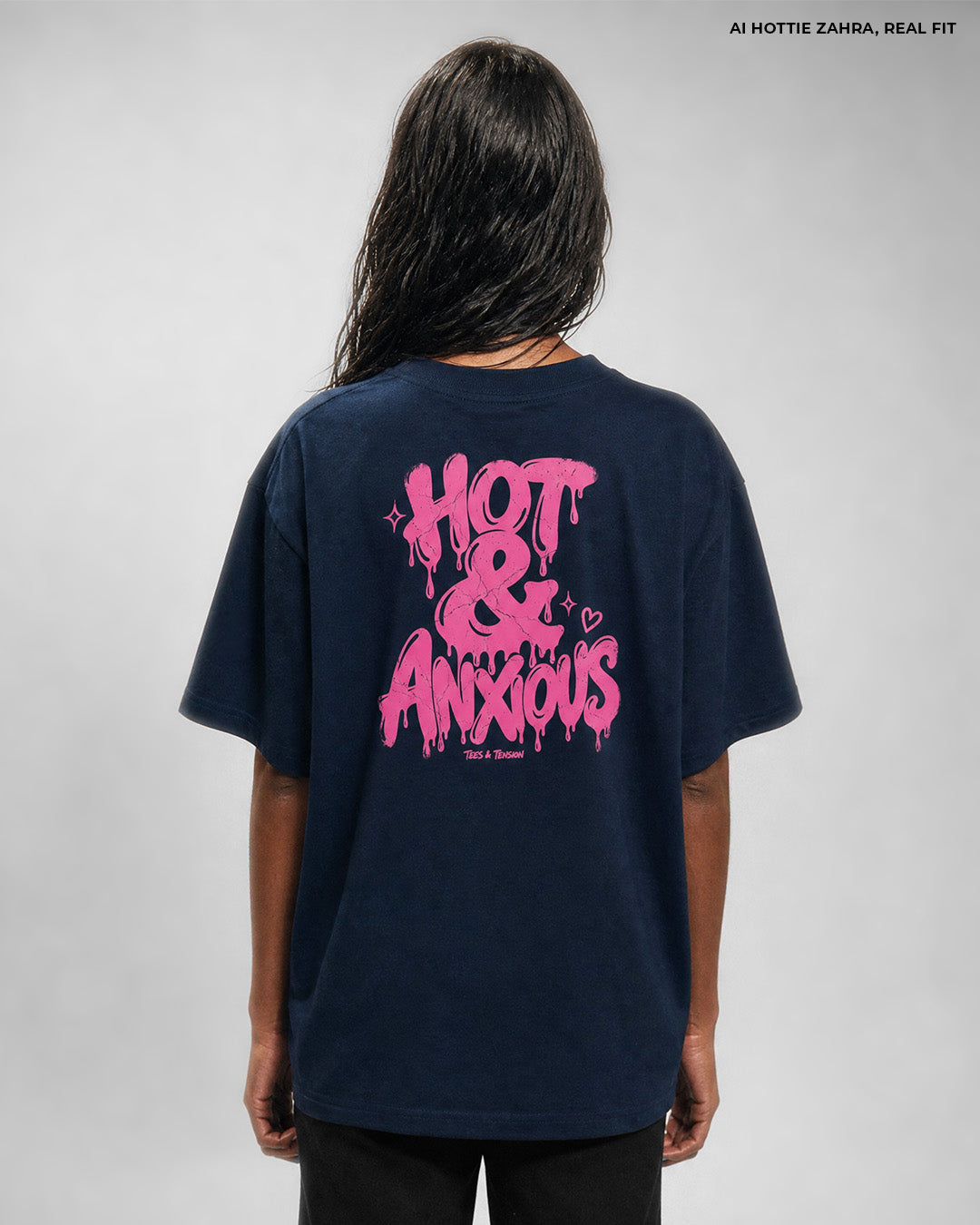 Oversized Tee - Hot & Anxious - Tees & Tension