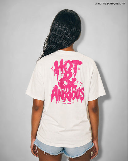 Oversized Tee - Hot & Anxious - Tees & Tension